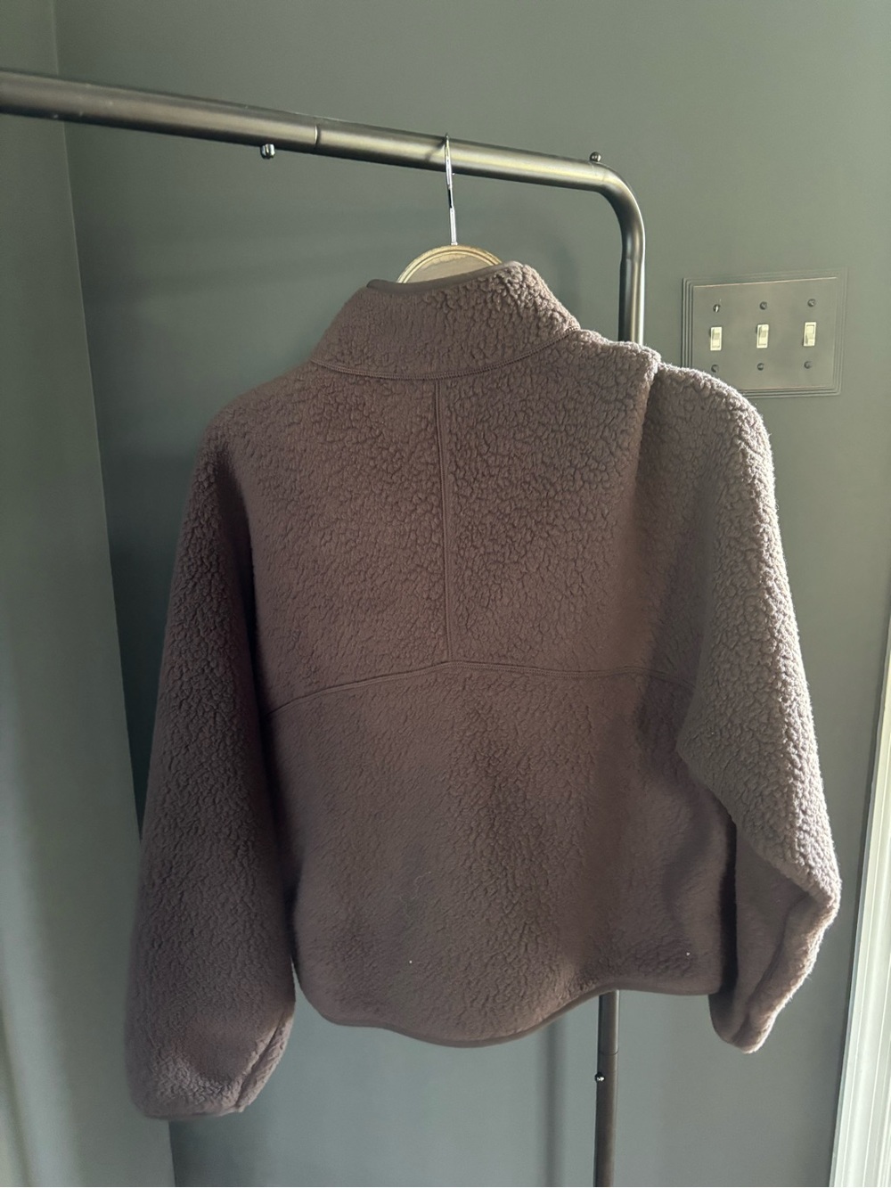 Aritzia TNA Quarter-Zip Fleece Brown Size Small (S) NWOT - Picture 3 of 3